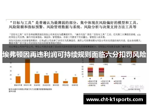 埃弗顿因再违利润可持续规则面临六分扣罚风险 埃弗顿因再违利润可持续规则面临六分扣罚风险